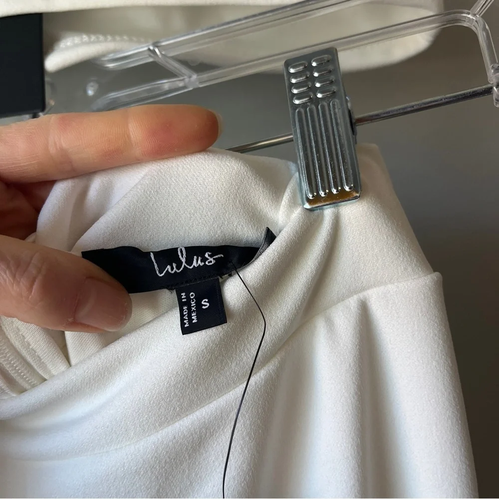 Lulu’s Only Tonight Ivory Cropped Two Piece Chic Set - Picture 9 of 12